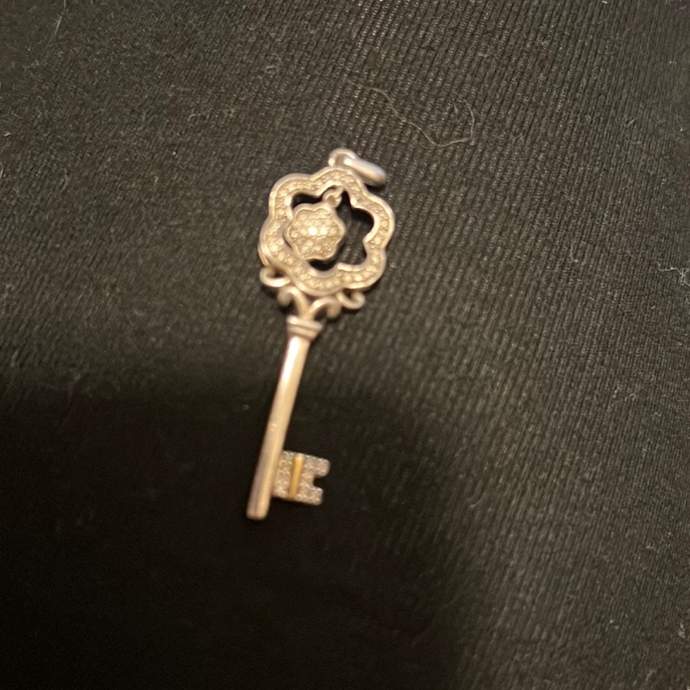Diamond key charm